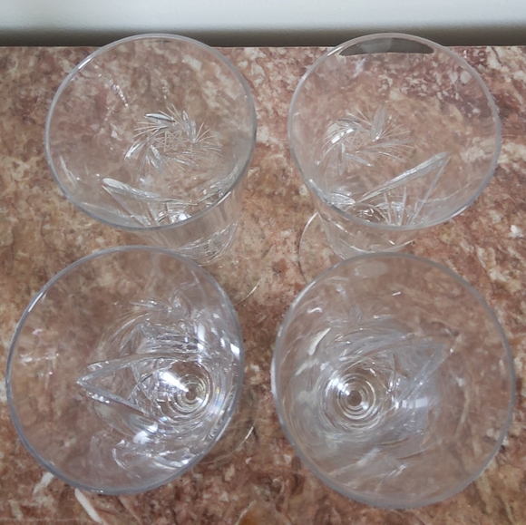 Vintage Bohemian Crystal Champagne Glasses set of 4 - Picture 5 of 5